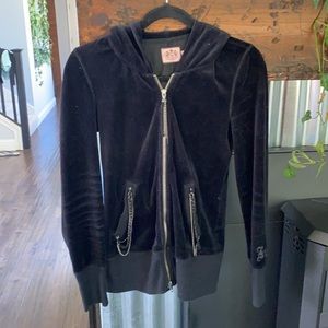 Juicy Couture Chained Velour Hoodie Small